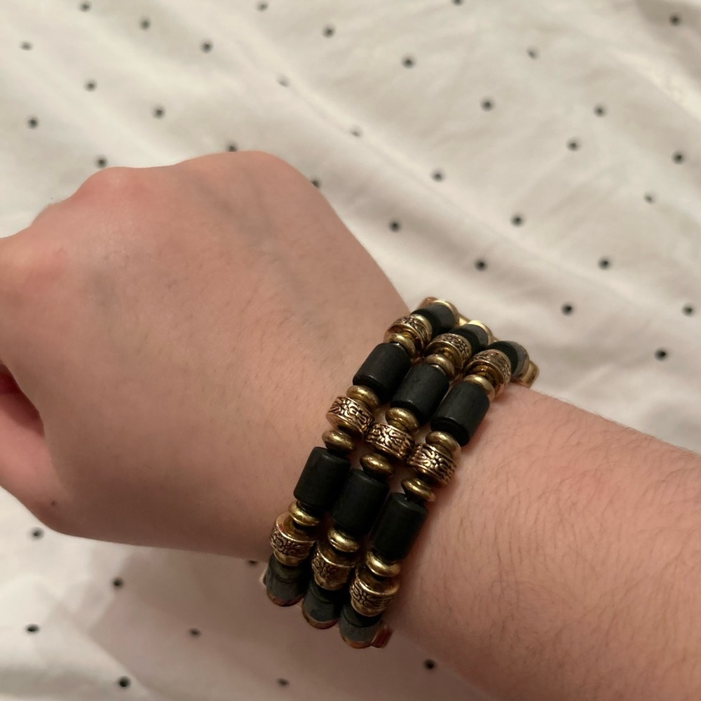 Black and gold bracelet